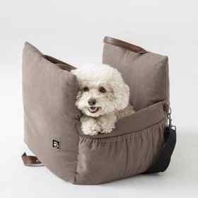 PawsPik Convertible Plush 3-in-1 Pet Carrier, Travel Bed & Car Seat, Chestnut Brown, Medium